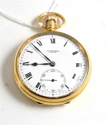 Lot 254 - A 9ct gold open faced pocket watch