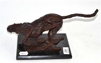 Lot 294 - A bronze of a cheetah signed M Coreth, number 7/10