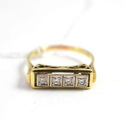 Lot 321 - A diamond four stone ring, circa 1930