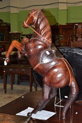 Lot 333 - Leather horse of recent date