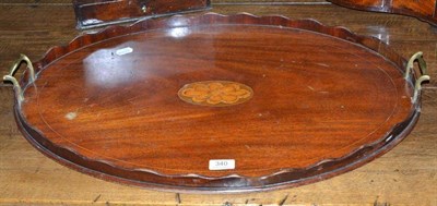 Lot 340 - Edwardian mahogany tray