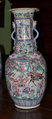 Lot 342 - A large 19th century Chinese famille rose vase