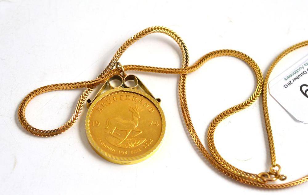 Krugerrand gold hot sale coin necklace