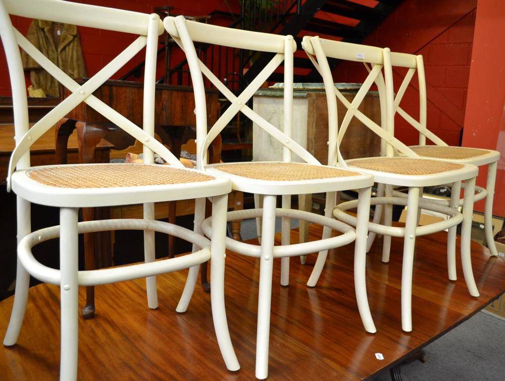 Lot 713 - A set of four bentwood chairs by Scotts of Stow