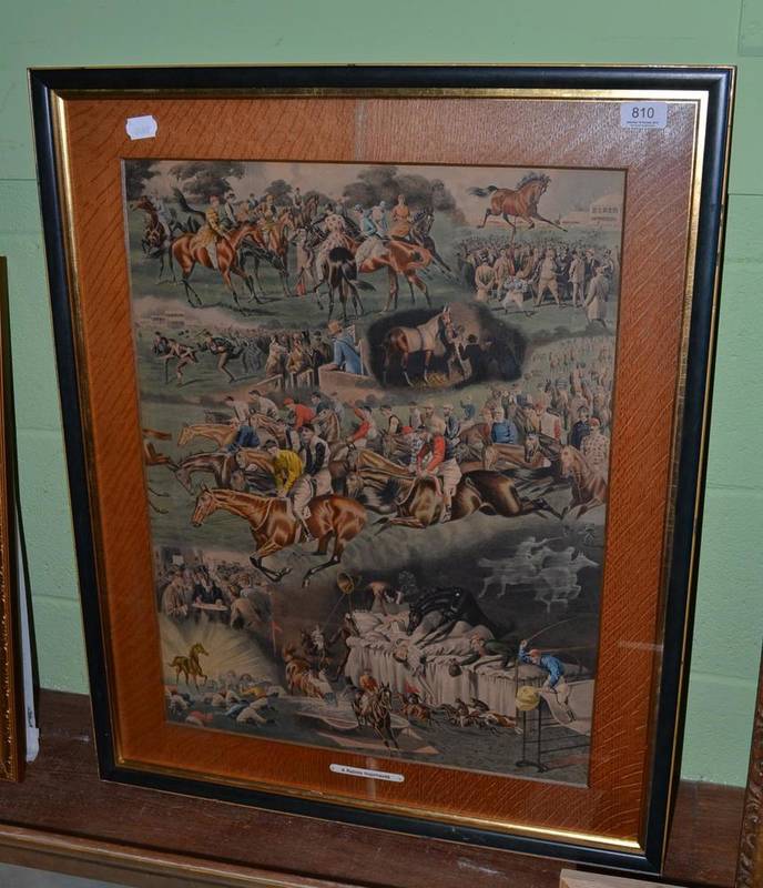 Lot 810 - After A.C. Haven, ";A Racing Nightmare";, a chromolithograph, 59cm by 46cm