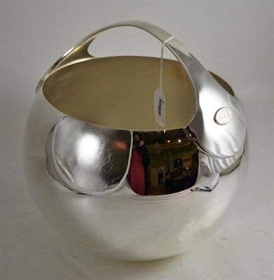 Lot 291 - Christofle Paris Bulle D'Argent, silver plated ice bucket with cloth bag and box