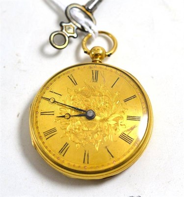 Lot 48 - A lady's 18ct gold fob watch, movement signed Lamberts & Rawlings Coventry Street, London, 38mm...
