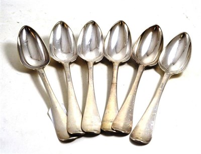 Lot 65 - A set of six 934 standard Dutch silver tablespoons, date letter for 1818 (6)