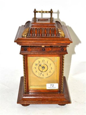 Lot 72 - An unusual mantel timepiece with combined musical symphonion, 30cm high