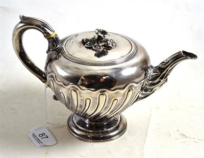 Lot 87 - A silver teapot, 1836
