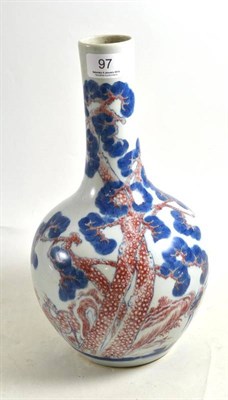 Lot 97 - Chinese bottle vase, 32cm high