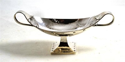 Lot 110 - A.E. Jones silver double handled dish