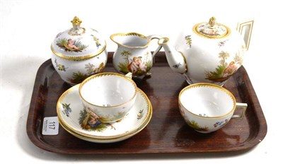 Lot 117 - Late 19th century German gilt decorated tea for two