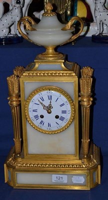 Lot 121 - A French ormolu striking mantel clock, late 19th century, 46cm high