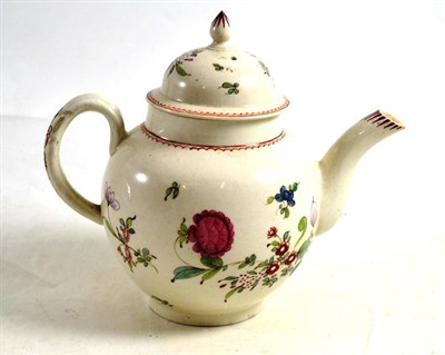 Lot 153 - A 18th century soft paste teapot and cover, circa 1770