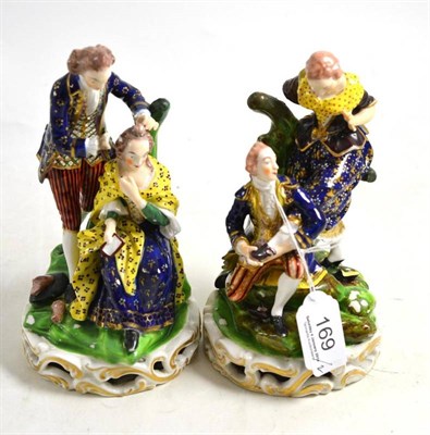 Lot 169 - A pair of Bloor Derby figures, Hairdresser and Shoe Fitter, 17cm high