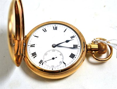 Lot 228 - A full hunter gold plated pocket watch, movement signed Rolex, circa 1920, 49mm wide