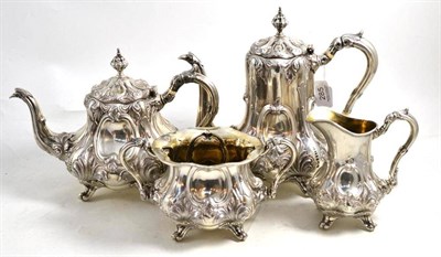 Lot 285 - A Walker & Hall four piece tea set, Sheffield 1908