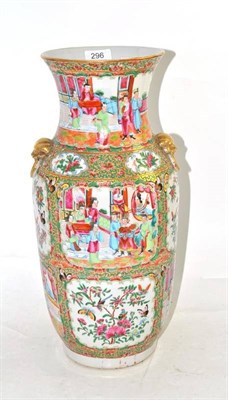 Lot 296 - A Cantonese famille rose vase, 45cm high