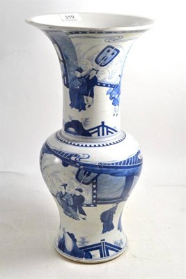 Lot 319 - A late 19th century Chinese blue and white YenYen vase, 44cm high