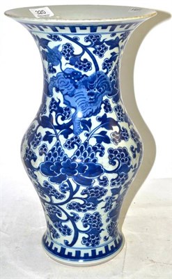 Lot 320 - A Chinese blue and white vase, 38cm high