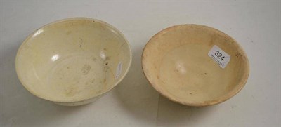 Lot 324 - Two straw glazed Chinese bowls