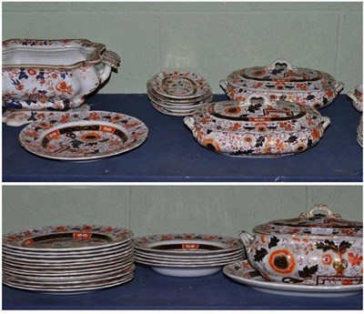 Lot 422 - A 19th century Ashworth ironstone part dinner service