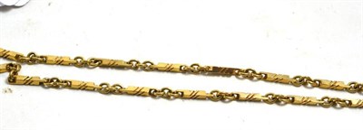 Lot 463 - A 9ct gold fancy link necklace, length 152cm