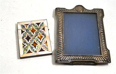 Lot 468 - 19th century tortoiseshell and mother of pearl inlaid hinged card case and silver mounted...