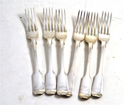 Lot 514 - Six silver table forks