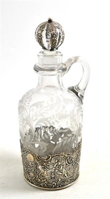 Lot 539 - An American sterling engraved glass decanter