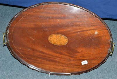 Lot 565 - An Edwardian mahogany tray