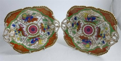 Lot 572 - A pair of Chamberlains Worcester porcelain bread and butter plates, circa 1810