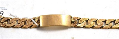 Lot 631 - A 9ct gold identity bracelet, length 21.5cm