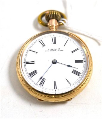 Lot 636 - A lady's fob watch, case stamped '10c', circa 1900, 38mm wide