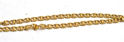 Lot 649 - A 9ct gold fancy link chain, length 46cm