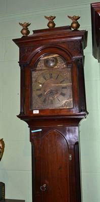 Lot 682 - An oak eight day longcase clock, dial chapter ring later bearing inscription J.Binks,...