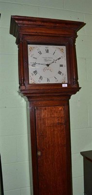 Lot 685 - An oak thirty hour longcase clock, dial inscribed Coultas Skelton, Malton, 200cm high