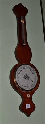 Lot 687 - Mahogany wheel barometer