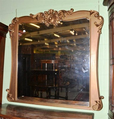 Lot 696 - Victorian gilt painted and carved overmantel mirror