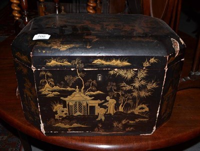 Lot 700 - 19th century black and gold lacquered box