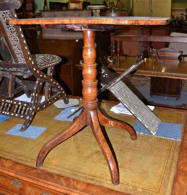 Lot 711 - Georgian yew wood tripod table