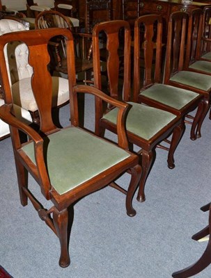 Lot 757 - Six Queen Anne style chairs