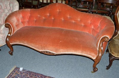 Lot 760 - A Victorian walnut sofa