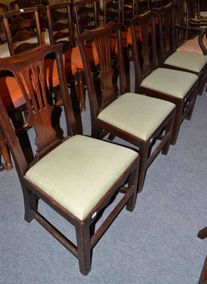 Lot 771 - A set of four George III dining chairs