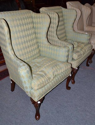 Lot 782 - Pair of wing chairs in George I style