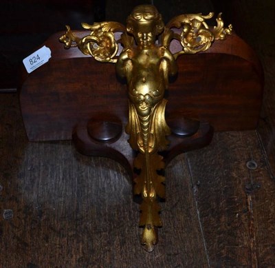 Lot 824 - Mahogany and ormolu gilt bracket