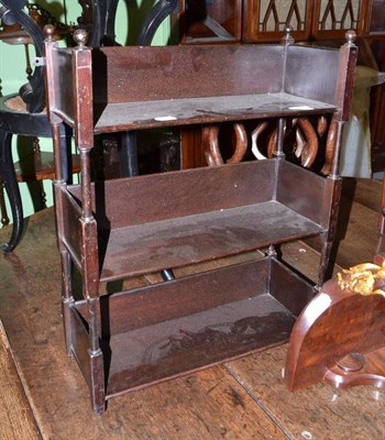 Lot 825 - Small mahogany wall shelves