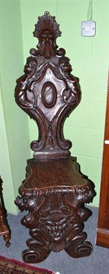 Lot 836 - Italian walnut hall chair