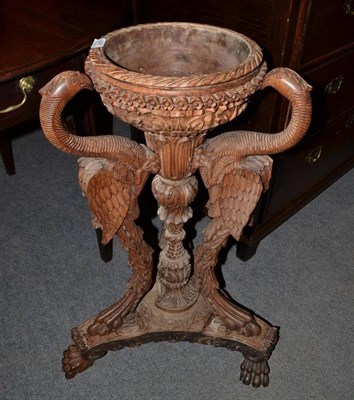 Lot 849 - An Anglo-Indian carved hardwood jardiniere